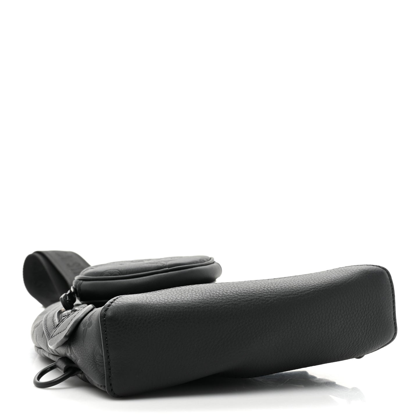 Calfskin Shadow Monogram Duo Slingbag Black