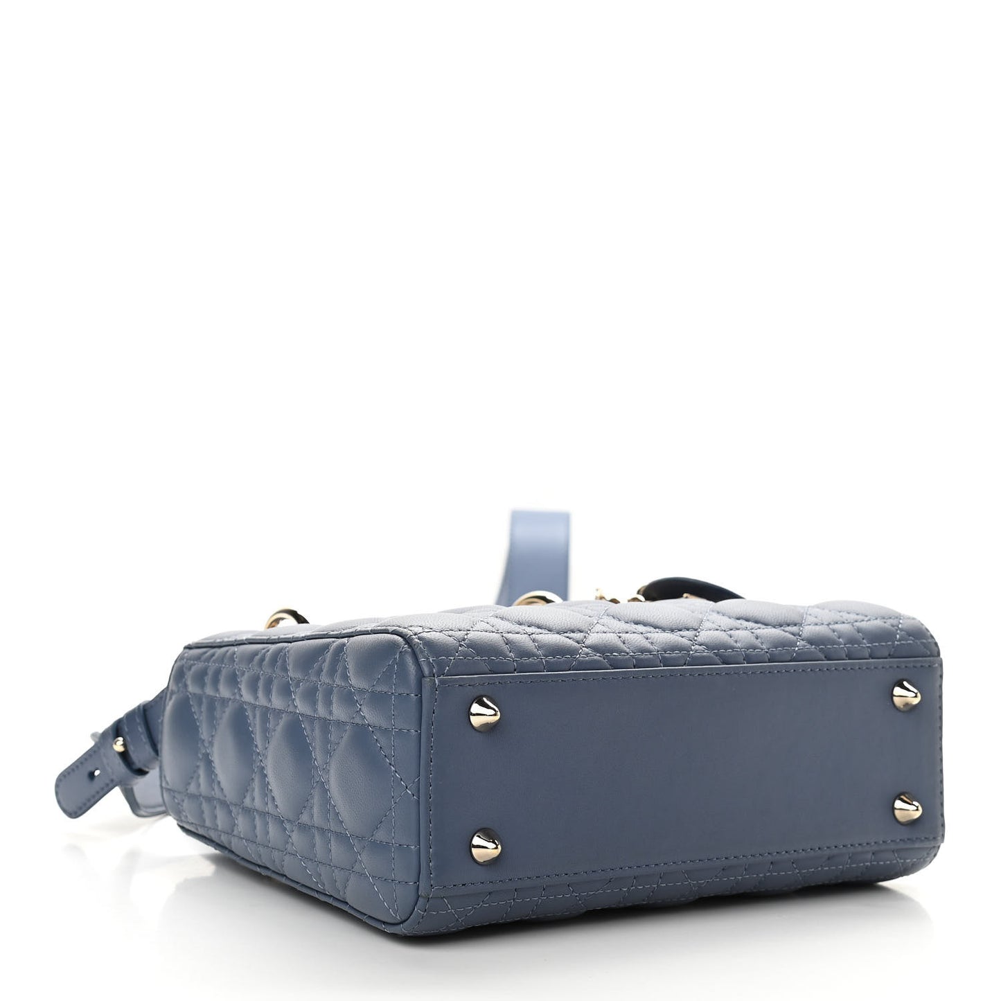 Lambskin Cannage Small My Lady Dior Blue Grey