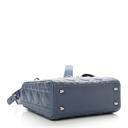 Christian Dior Lambskin Cannage Small My Lady Dior Blue Grey 4 of 10