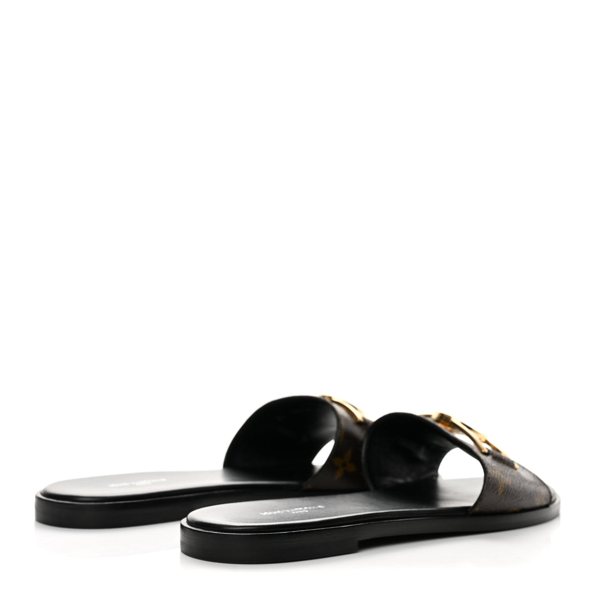 Louis Vuitton Patent Monogram Lock It Flat Mules 39 5 of 11