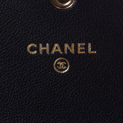 Chanel Goatskin Quilted Medium 19 Flap Wallet Black 5 of 10