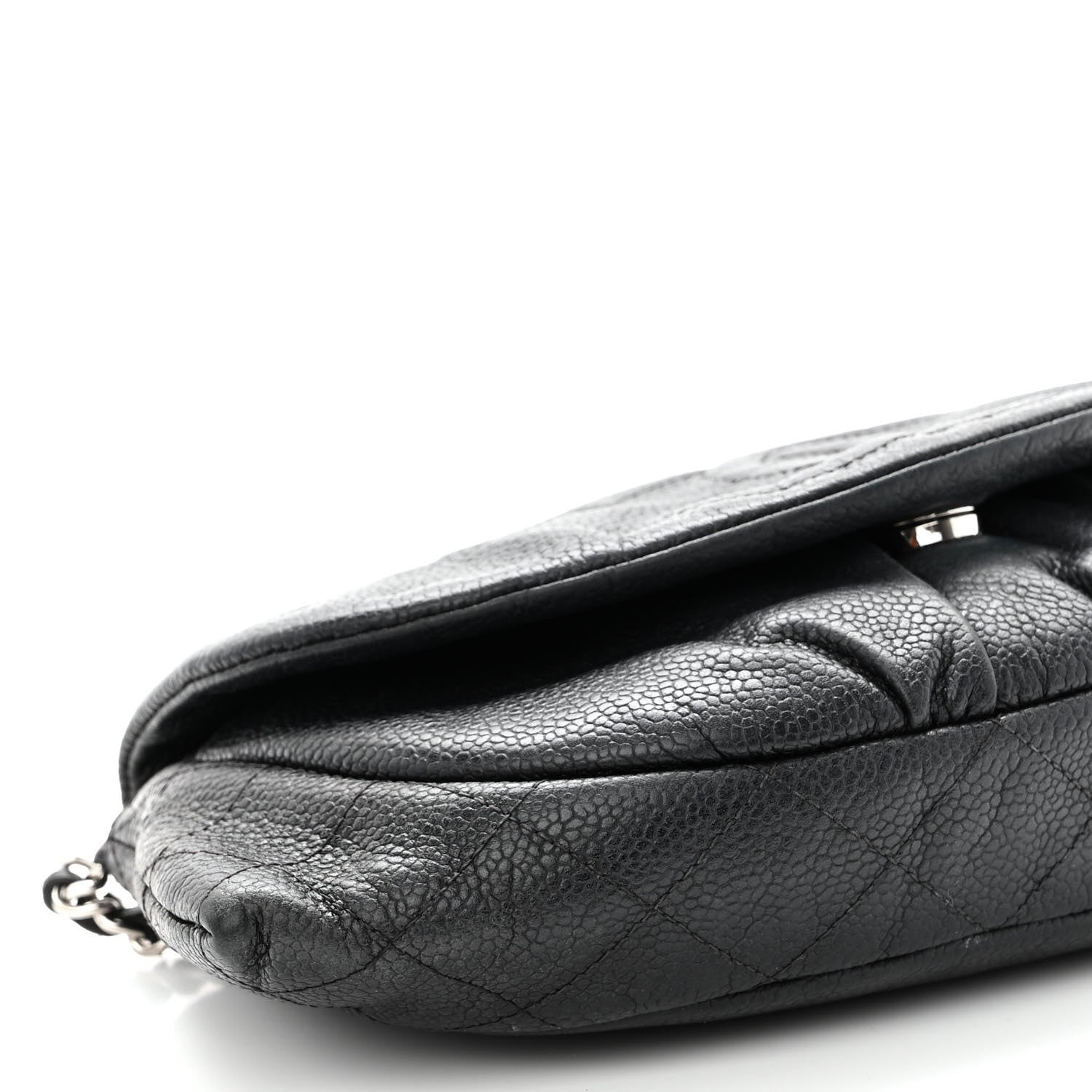 Chanel Caviar Half Moon Wallet On Chain WOC Black 11 of 13