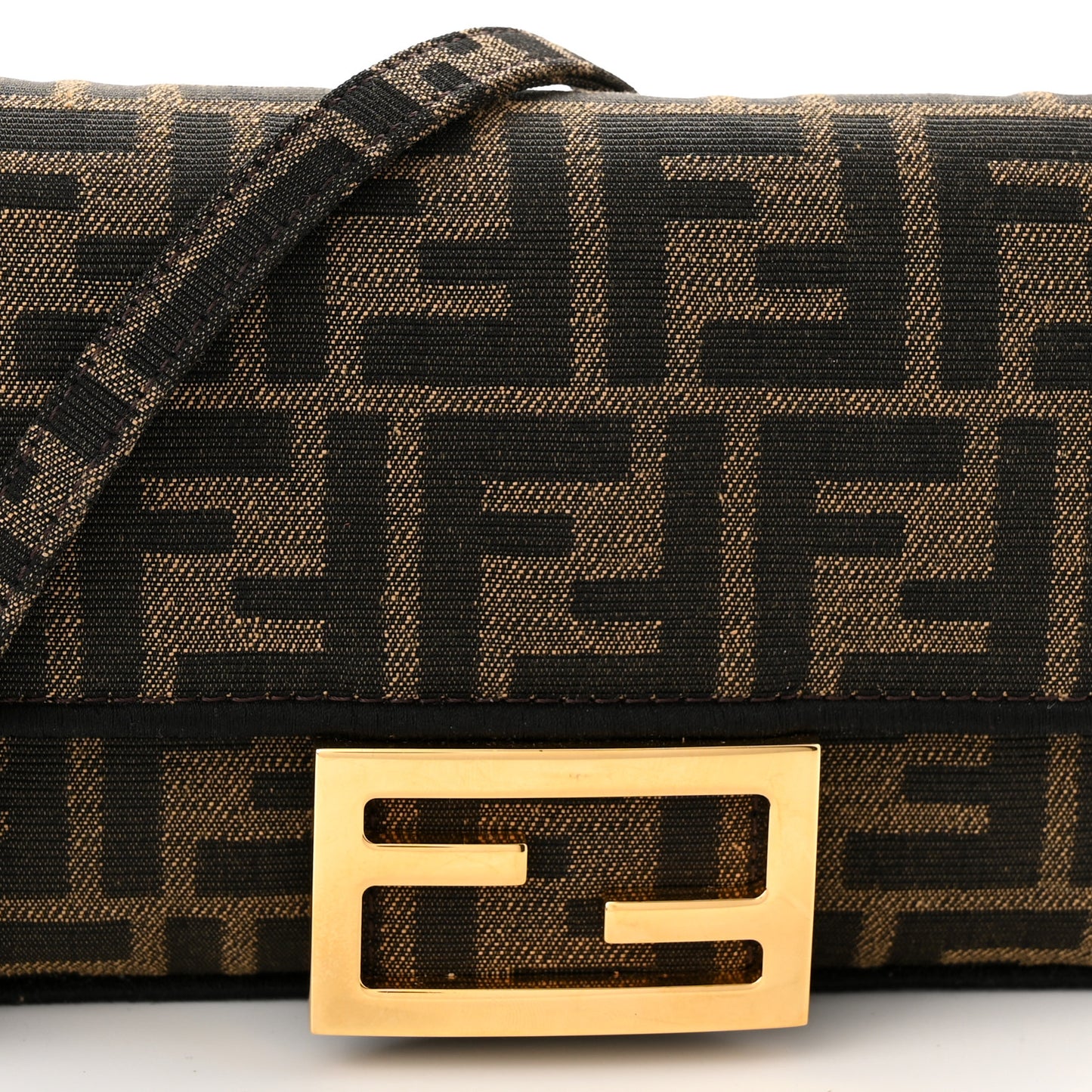 Fabric Jacquard FF 1974 Mini Baguette Tobacco Moro Black