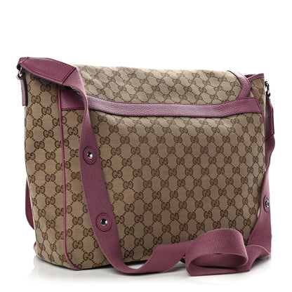 Gucci Monogram Convertible Diaper Bag Beige Peonia Flower 4 of 13