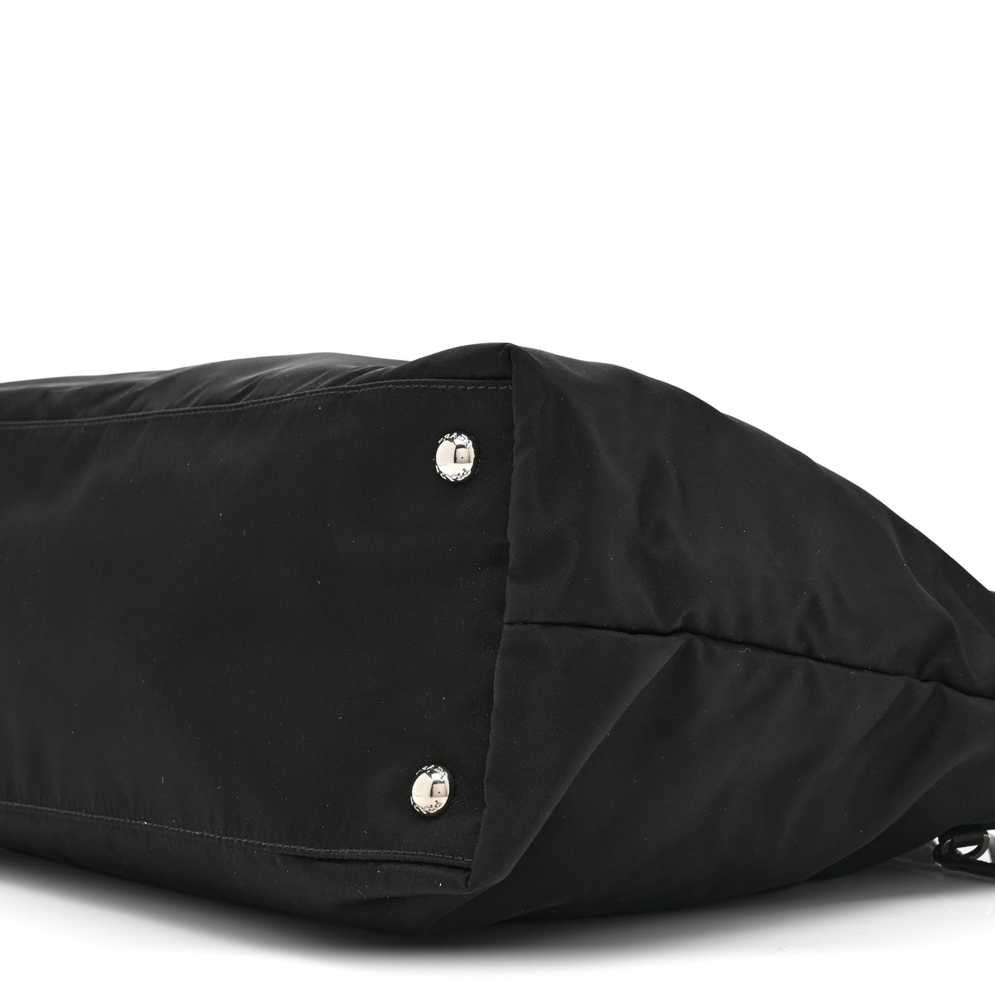 Tessuto Nylon Saffiano Shopping Tote Black