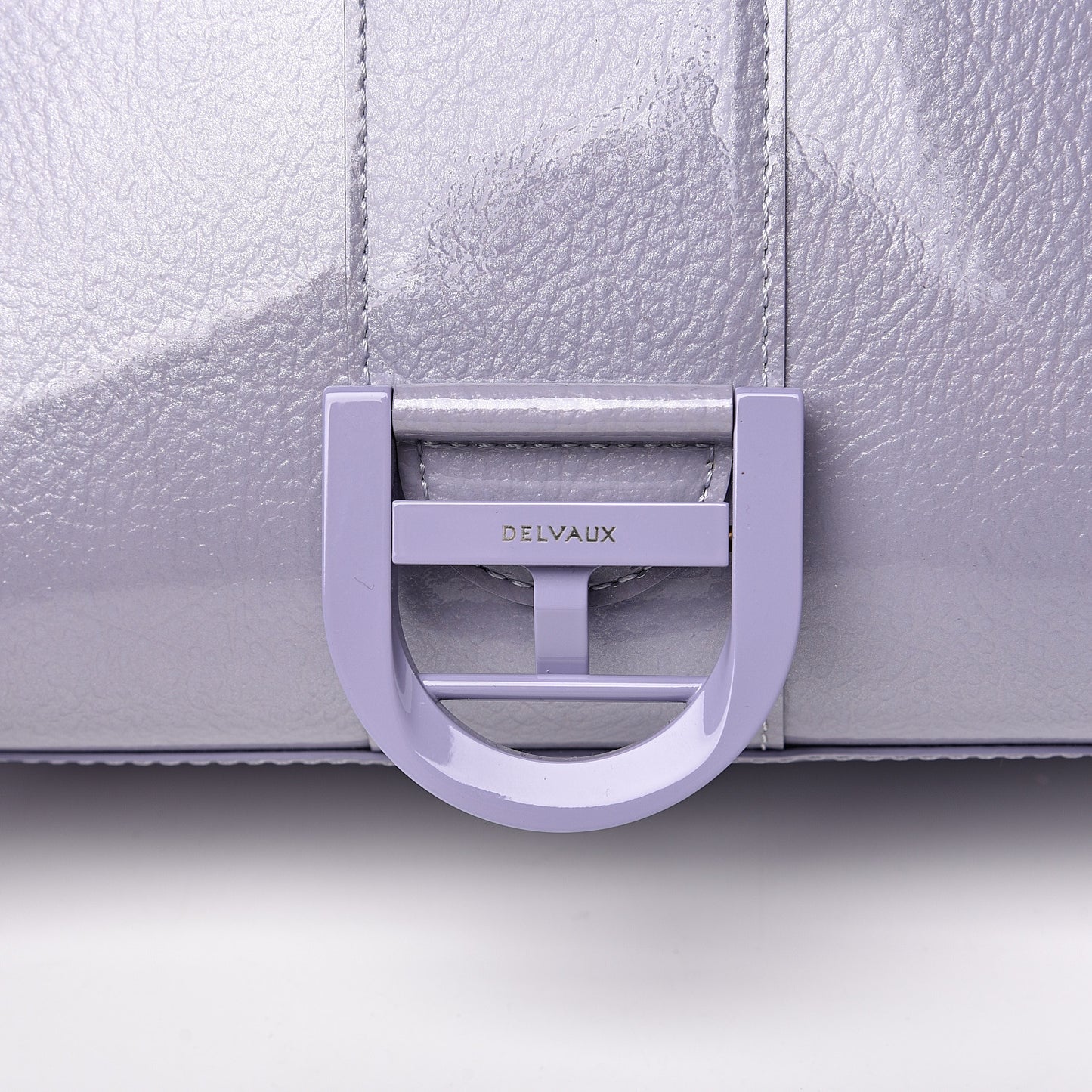 Patent Grained Calfskin Mini Brillant Satchel Light Purple