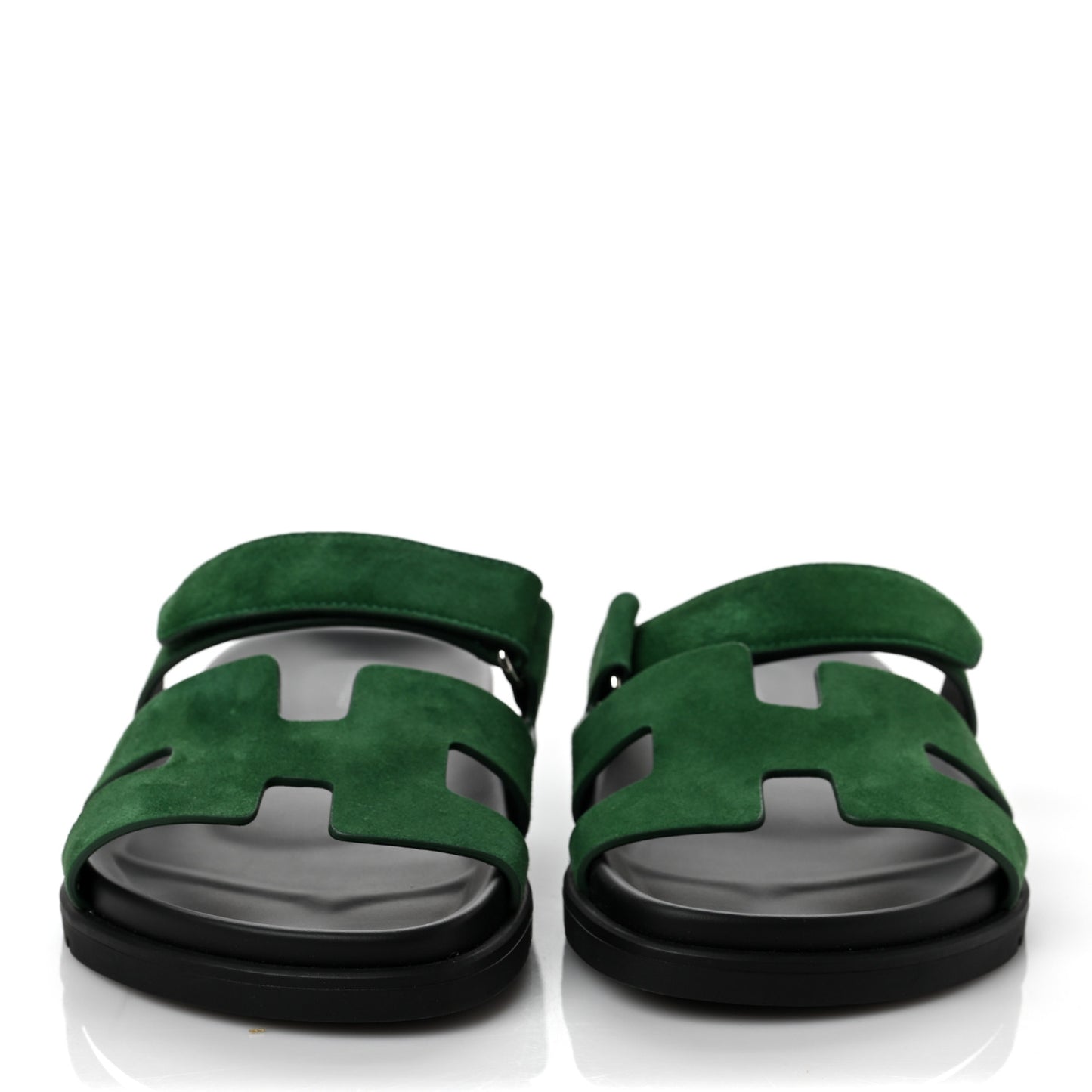 Suede Goatskin Womens Chypre Sandals 37 Vert Electrique