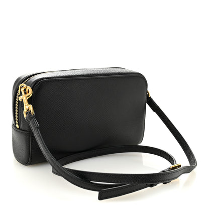 Christian Dior Grained Calfskin Caro Double Pouch Black 3 of 9