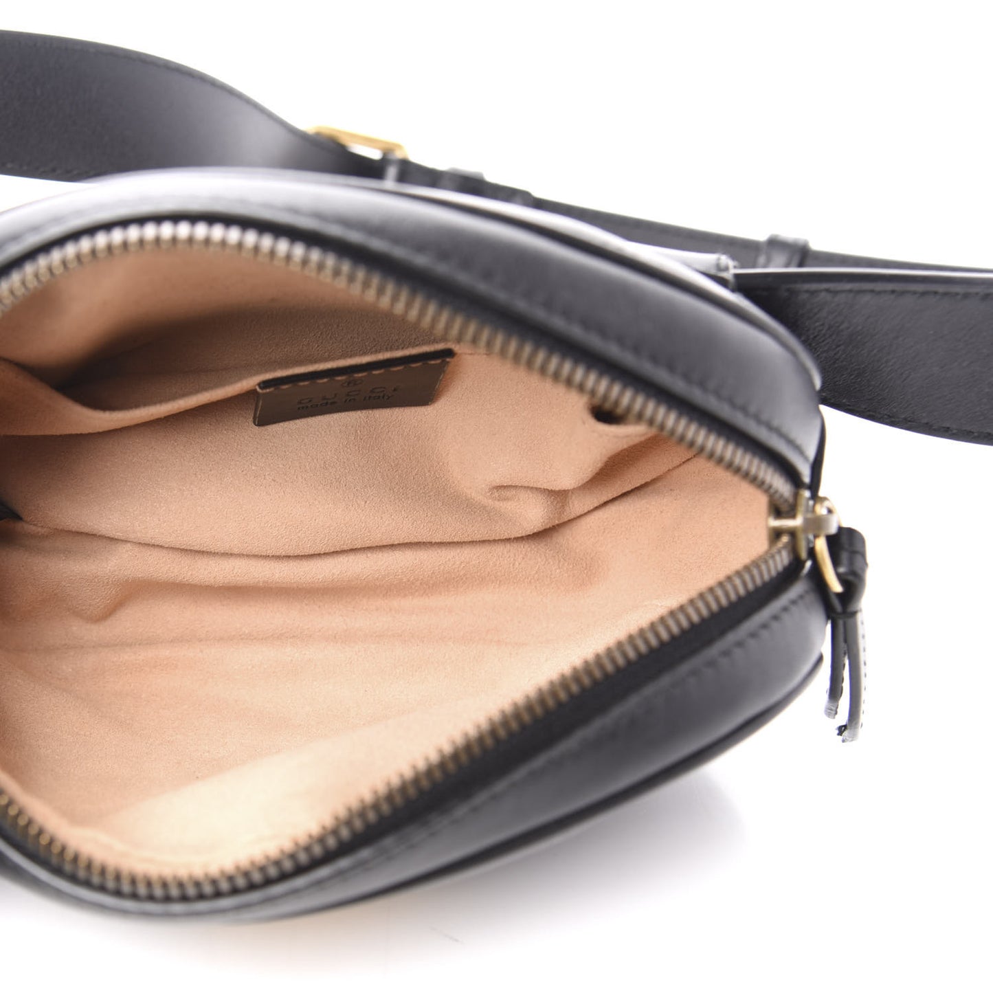 Calfskin Matelasse GG Marmont Belt Bag 85 34 Black