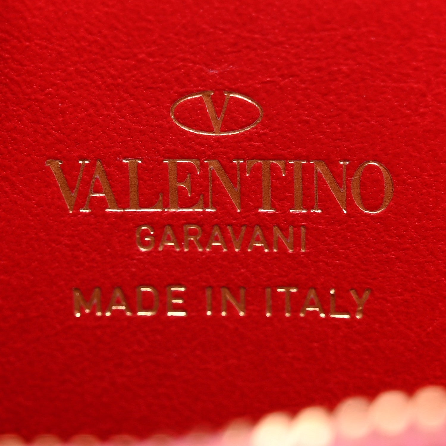 Valentino Garavani Grainy Calfskin Rockstud Coin Case Card Holder Pink 5 of 7