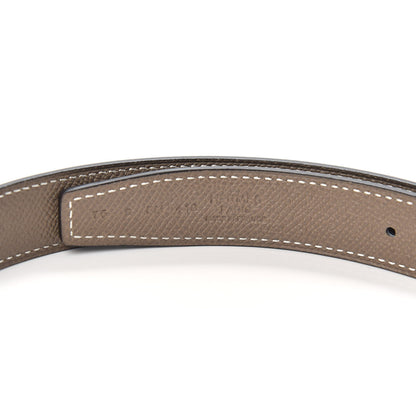 Hermes Swift Epsom 24mm Mini Constance H Belt 75 Black Etoupe 3 of 5