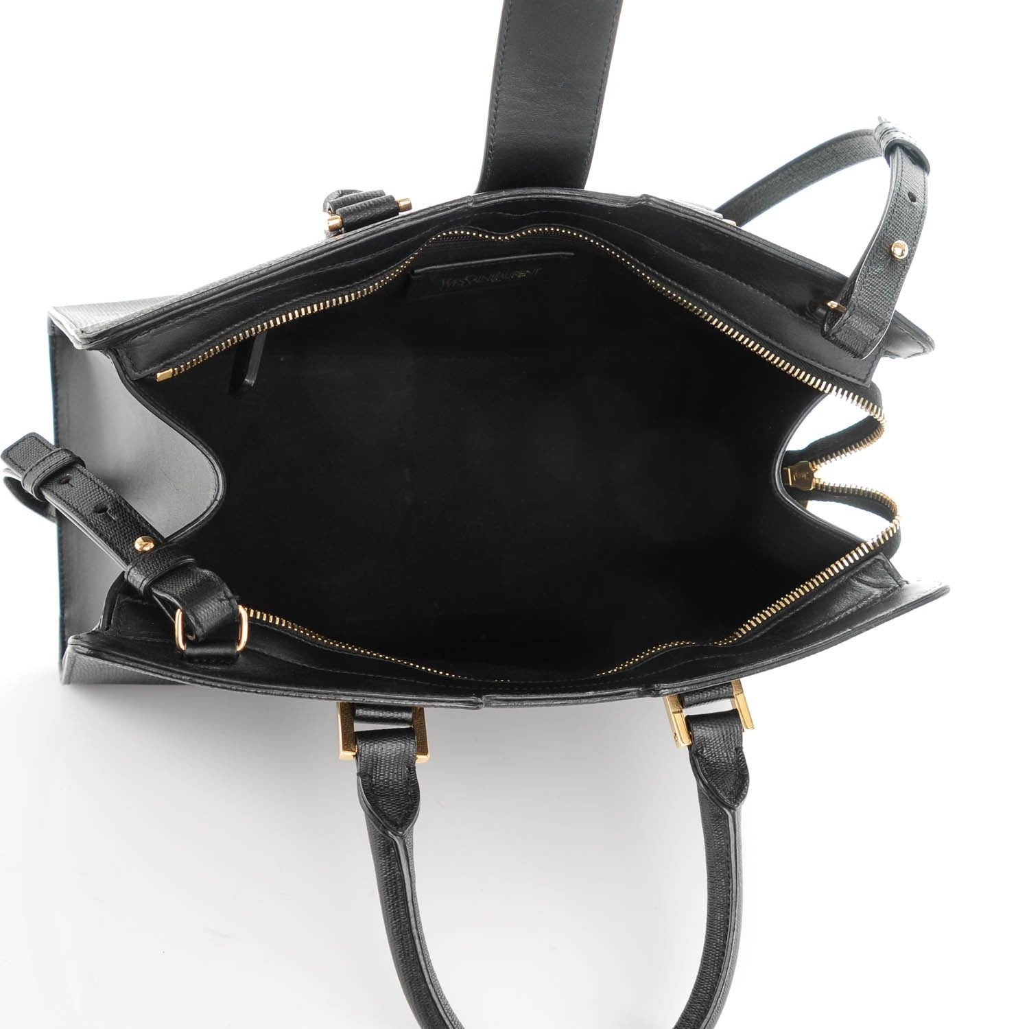 Saint Laurent Textured Calfskin Small Classic Y Cabas Black 5 of 7