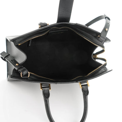 Saint Laurent Textured Calfskin Small Classic Y Cabas Black 5 of 7