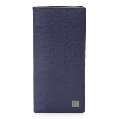 MCM Calfskin Bifold Long Wallet Pistol Blue 1 of 5