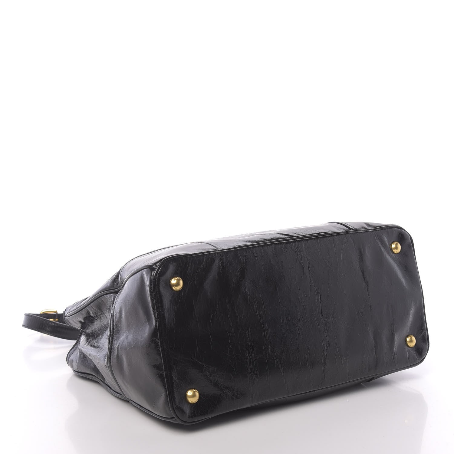 Prada Vitello Shine Tote Black 4 of 10
