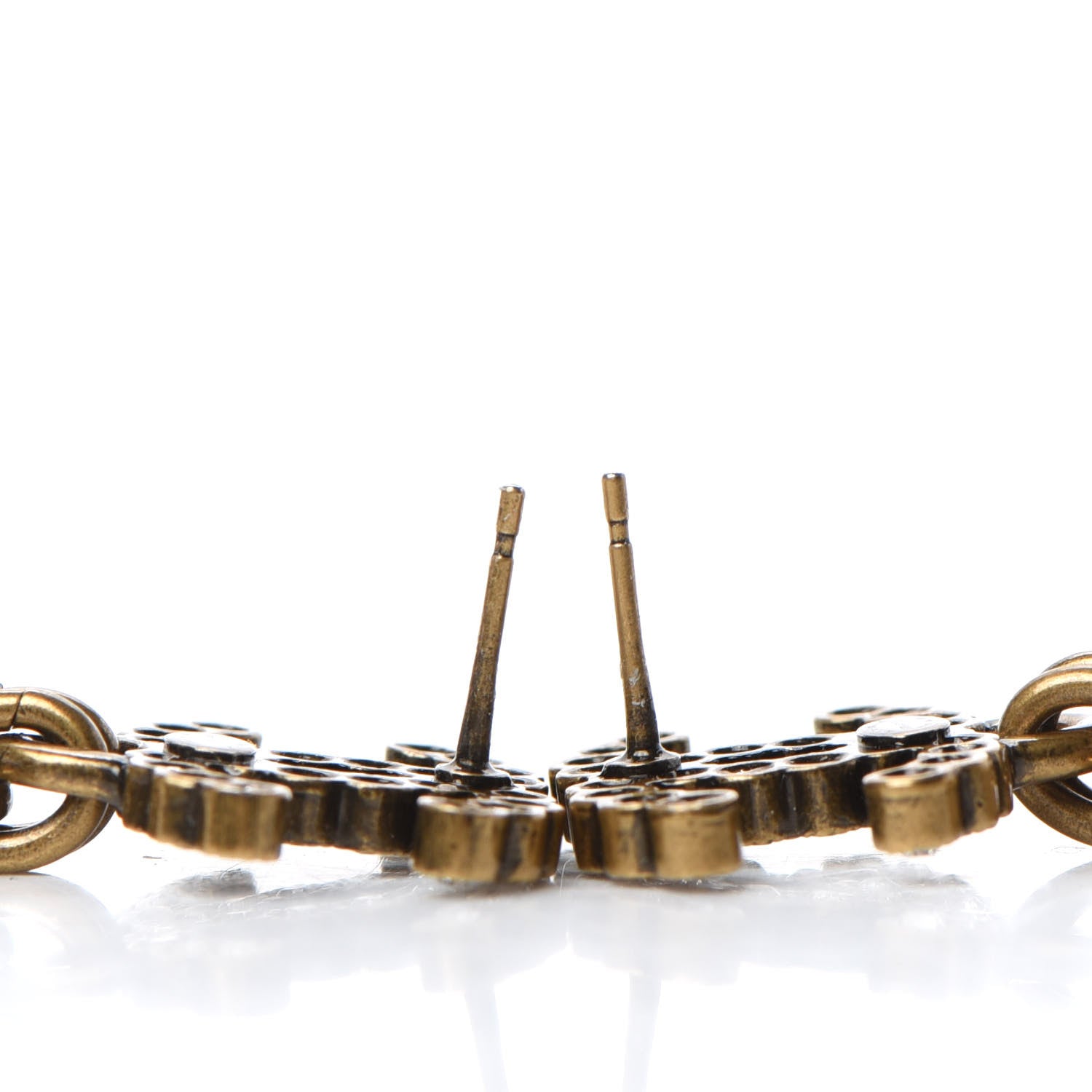 Chanel Metal Crystal City of Lights No 5 Drop Earrings Gold 3 of 4
