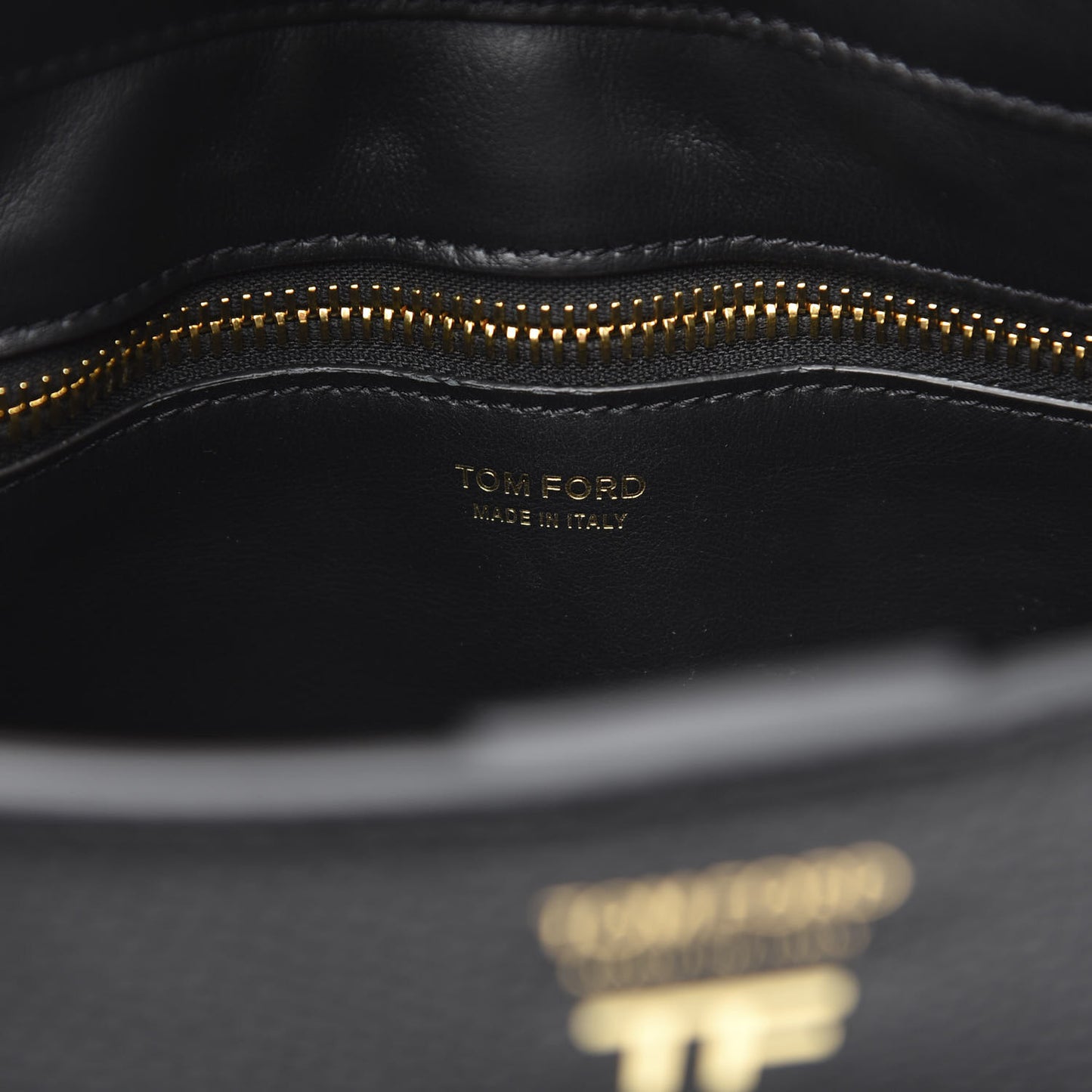 Grain Calfskin T Twist Crossbody Bag Black