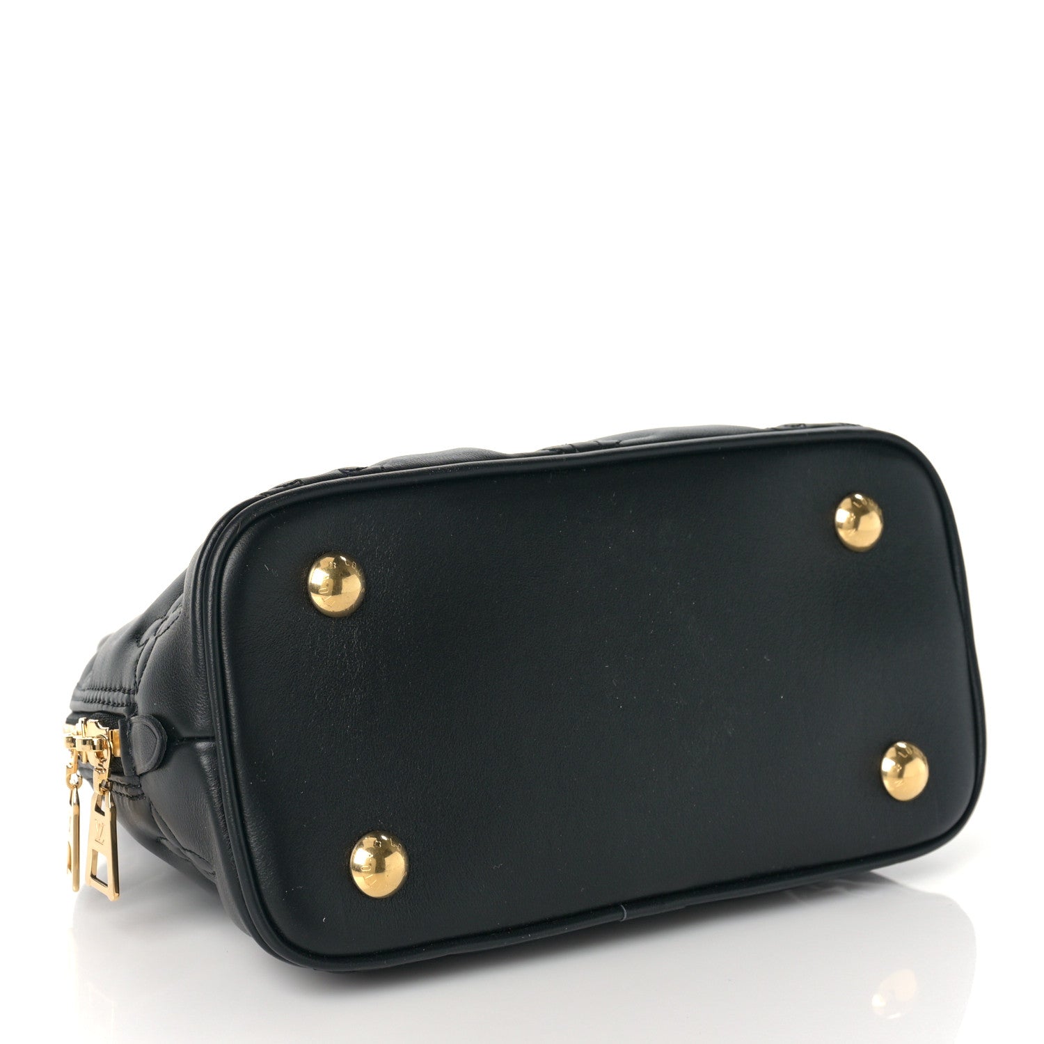 Louis Vuitton Calfskin Bubblegram Alma BB Black 4 of 8