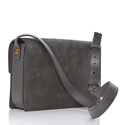 Saint Laurent Suede Medium Classic Lulu Bag Earth 3 of 15