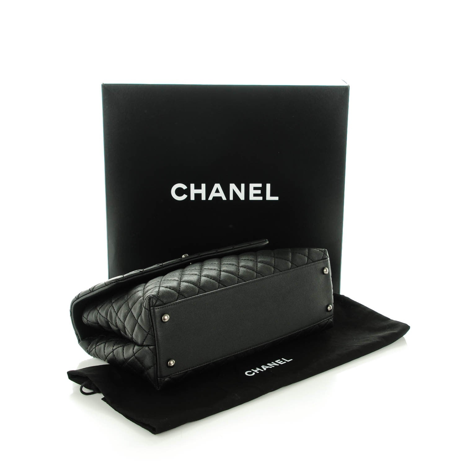 Chanel Caviar Quilted Medium Coco Handle Flap Black 4 of 7