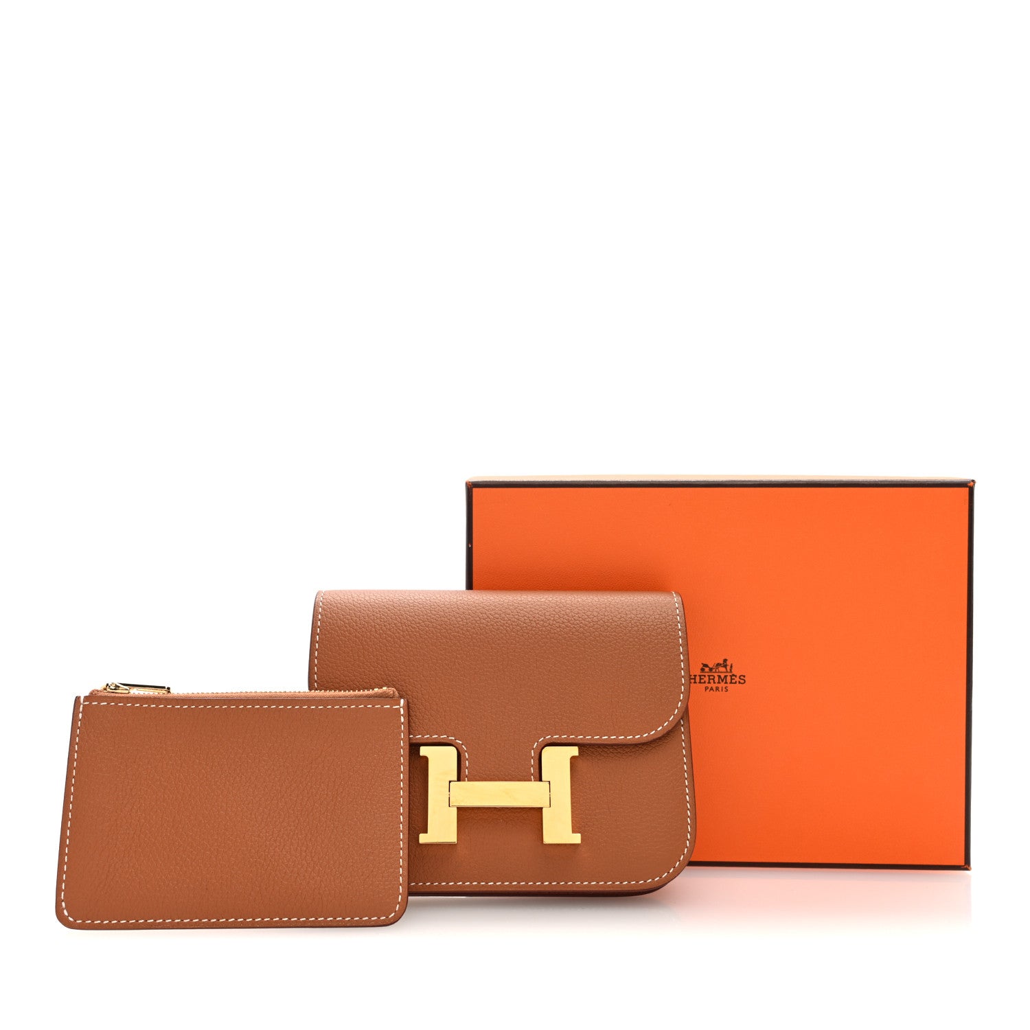 Hermes Evercolor Constance Slim Wallet Gold 9 of 9