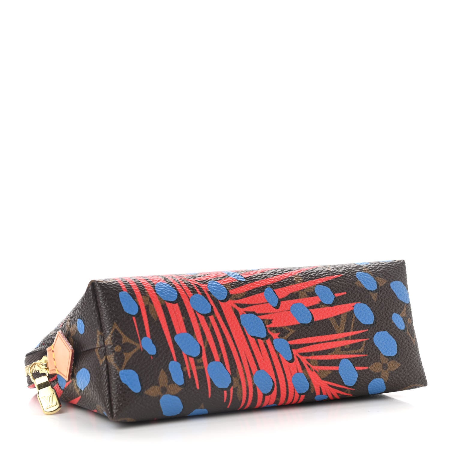 Louis Vuitton Monogram Jungle Dots Cosmetic Pouch Coquelicot Denim 4 of 7