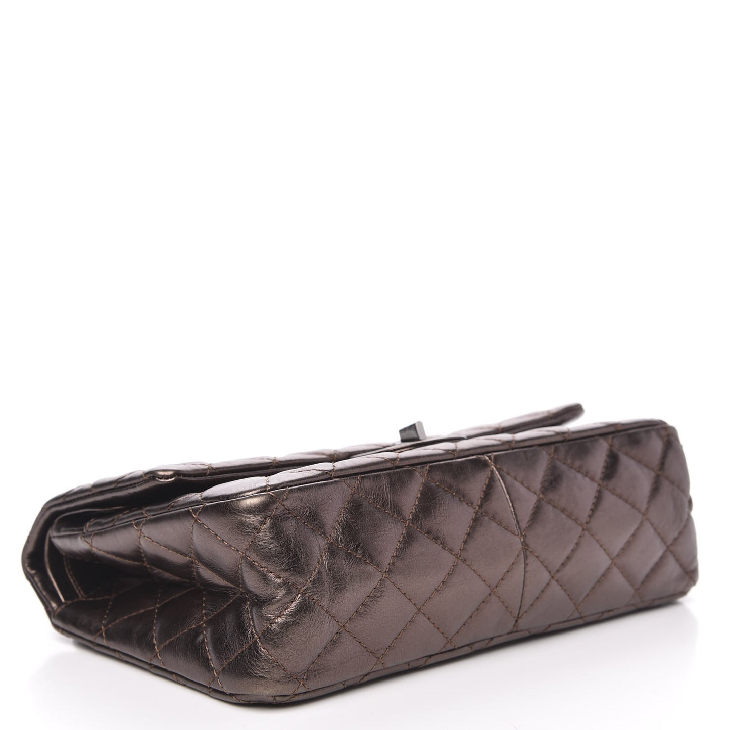 Metallic Aged Calfskin Quilted 2.55 Reissue 225 Flap Bronze