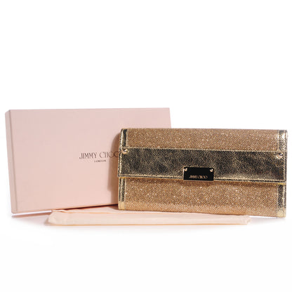 Jimmy Choo Glitter Fabric Reese Clutch Wallet Metallic 8 of 8