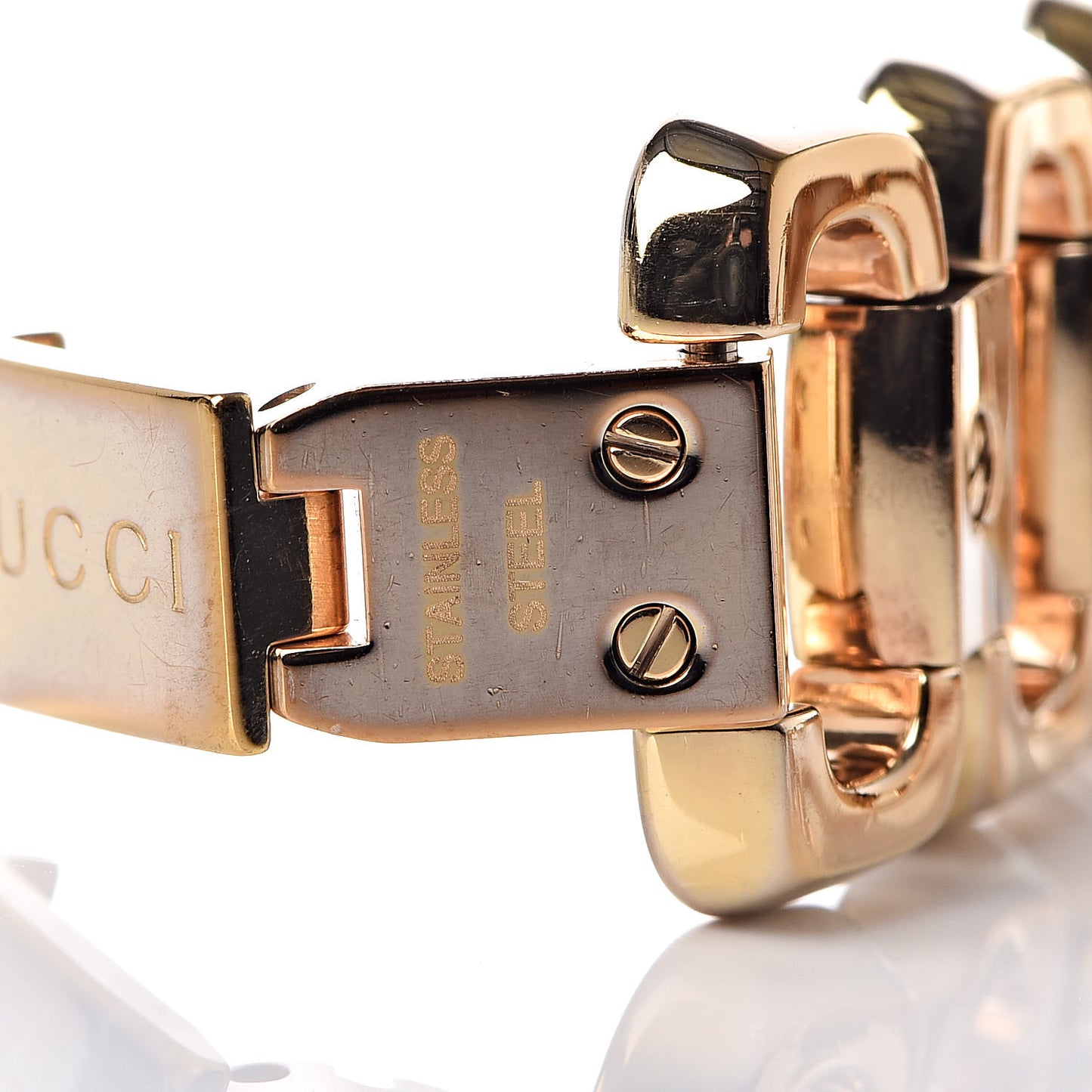 Stainless Steel 24mm G-Gucci Square Quartz Watch Brown
