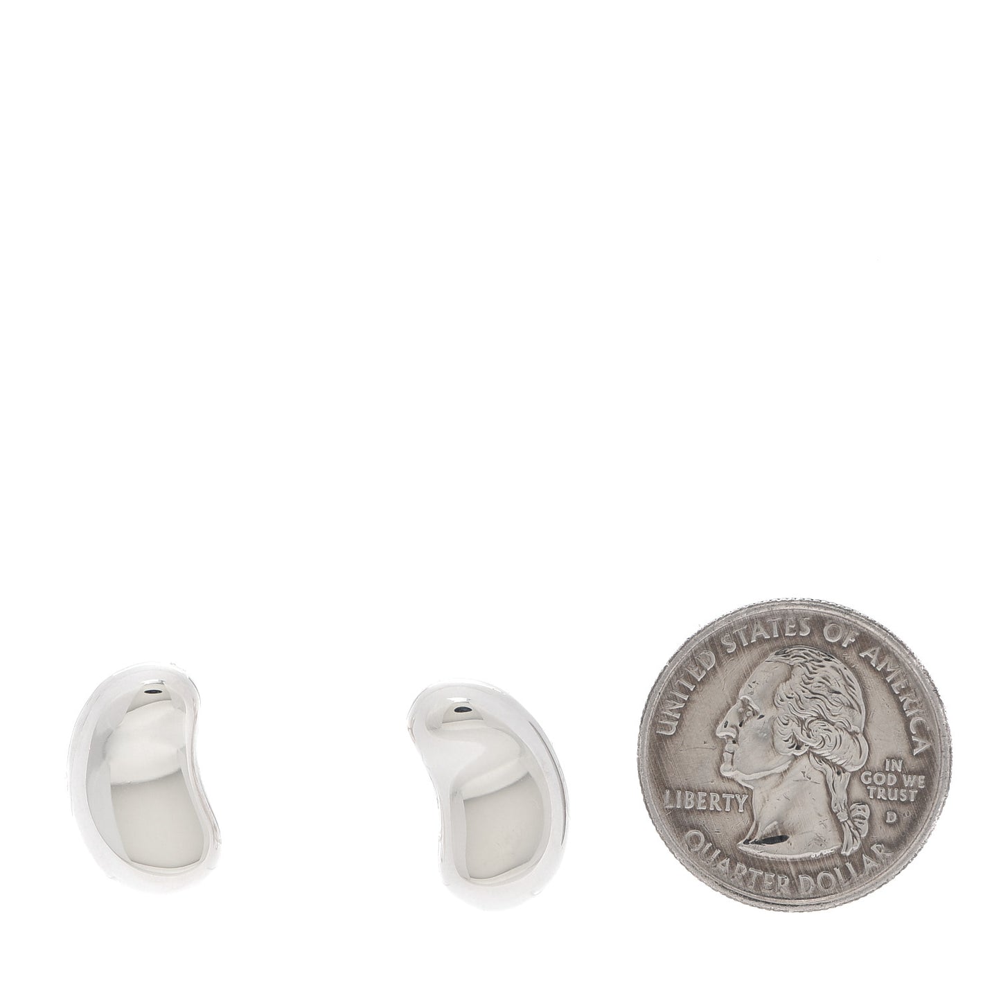 Sterling Silver Elsa Peretti Bean Screw-Back Earrings