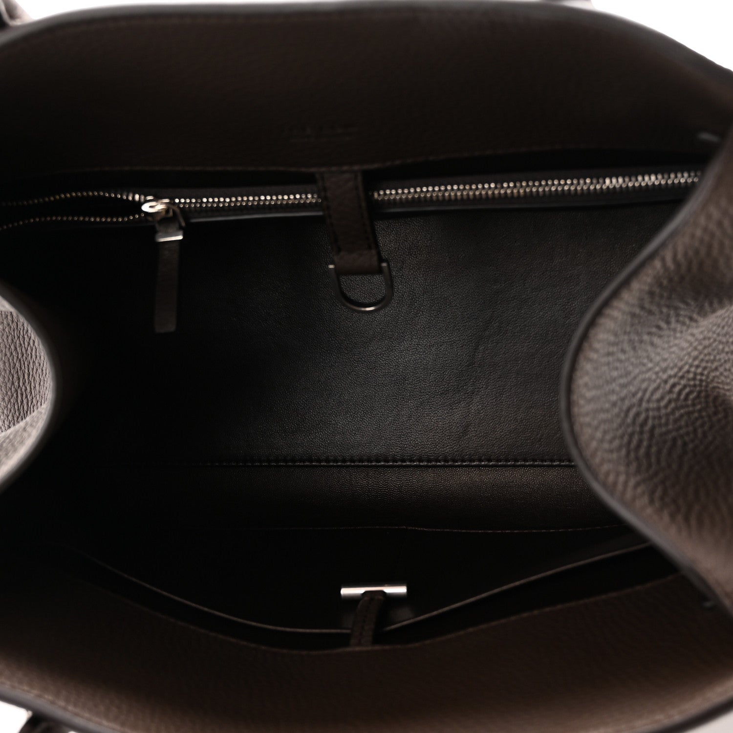 The Row Matte Grained Calfskin Margaux Shoulder 12 Deep Brown 5 of 9