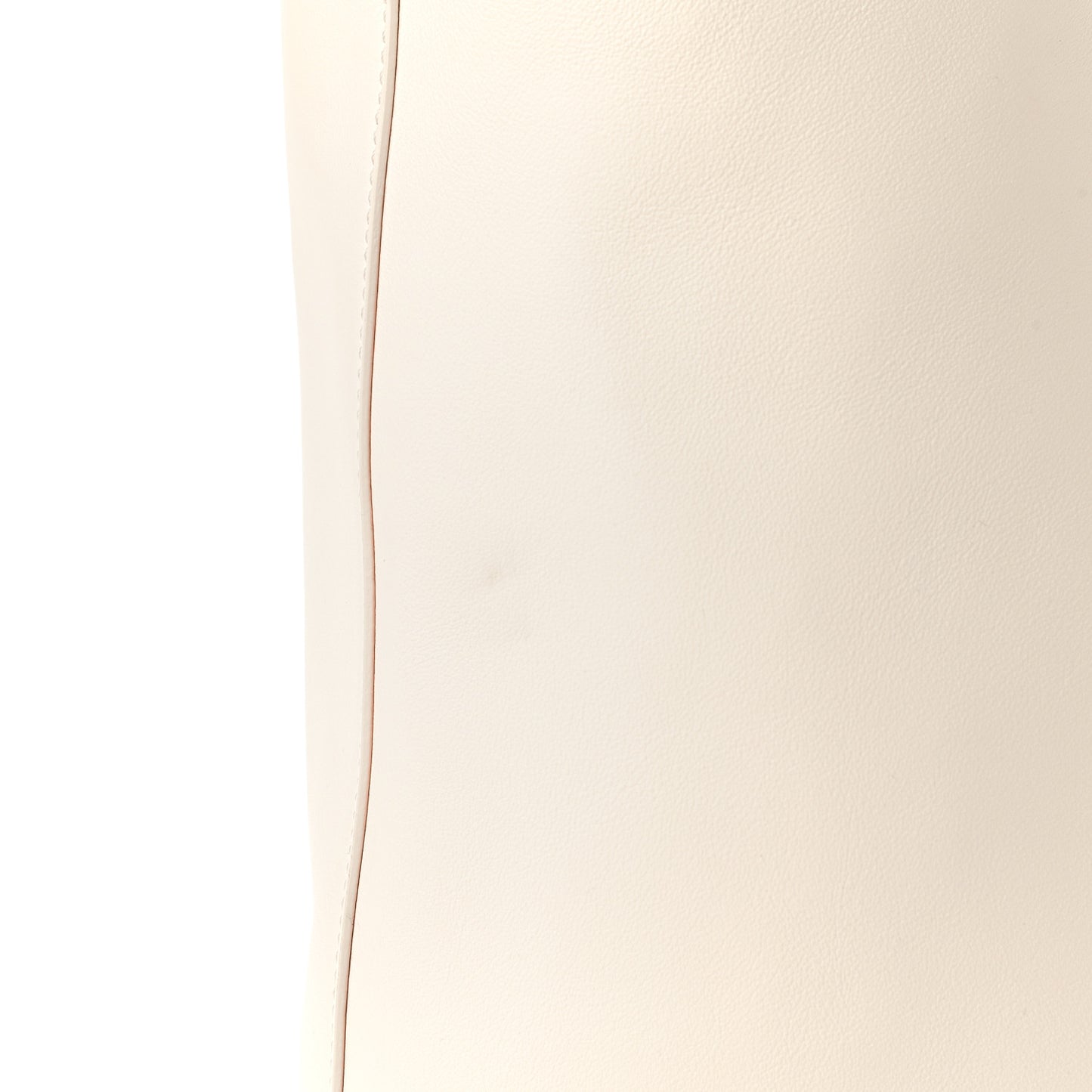 Calfskin Perforated Logo Tote White