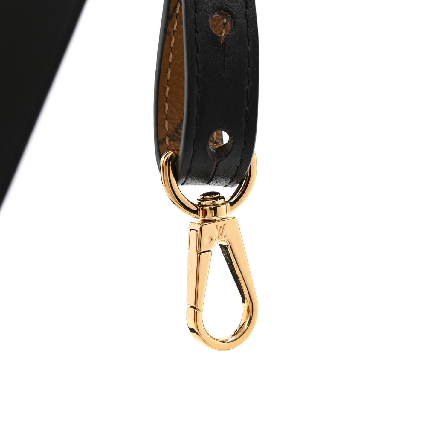 Reverse Monogram Bandouliere Shoulder Strap XL Black