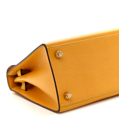Hermes Courchevel Mini Kelly Sellier 20 Jaune 9 of 12