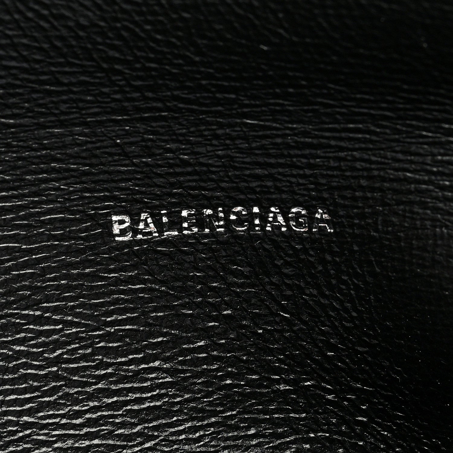 Balenciaga Shiny Calfskin Crocodile Embossed Hourglass Flap Flat Pouch Dark Bronze 6 of 6