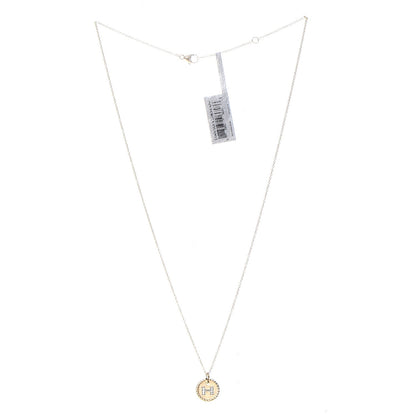 David Yurman 18K Yellow Gold Diamond Initial H Charm Necklace 3 of 7