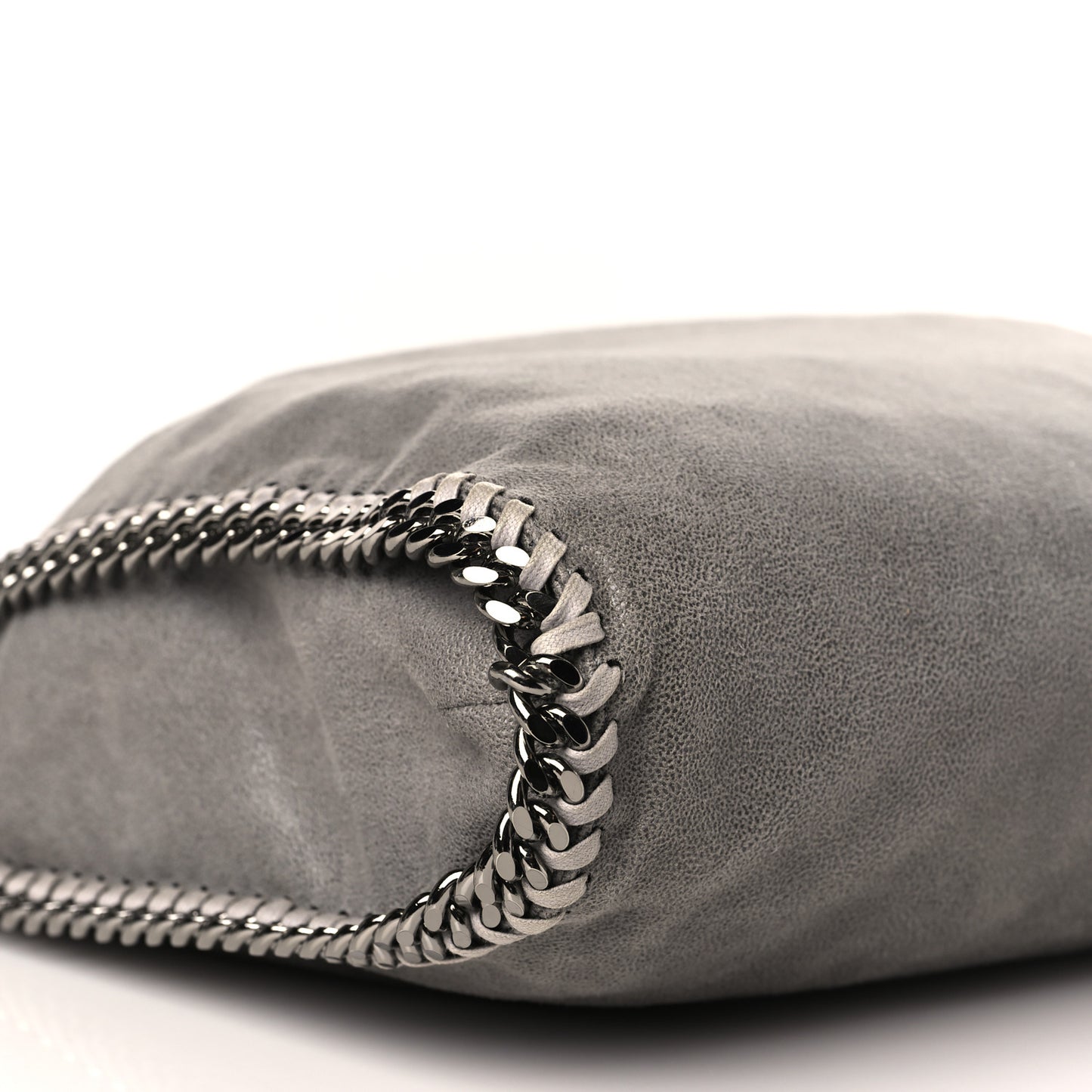 Shaggy Deer Falabella Fold Over Tote Grey