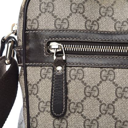 Gucci GG Plus Monogram Selleria Calfskin Medium Messenger Bag Beige Ebony Cocoa Dark Chocolate 11 of 20