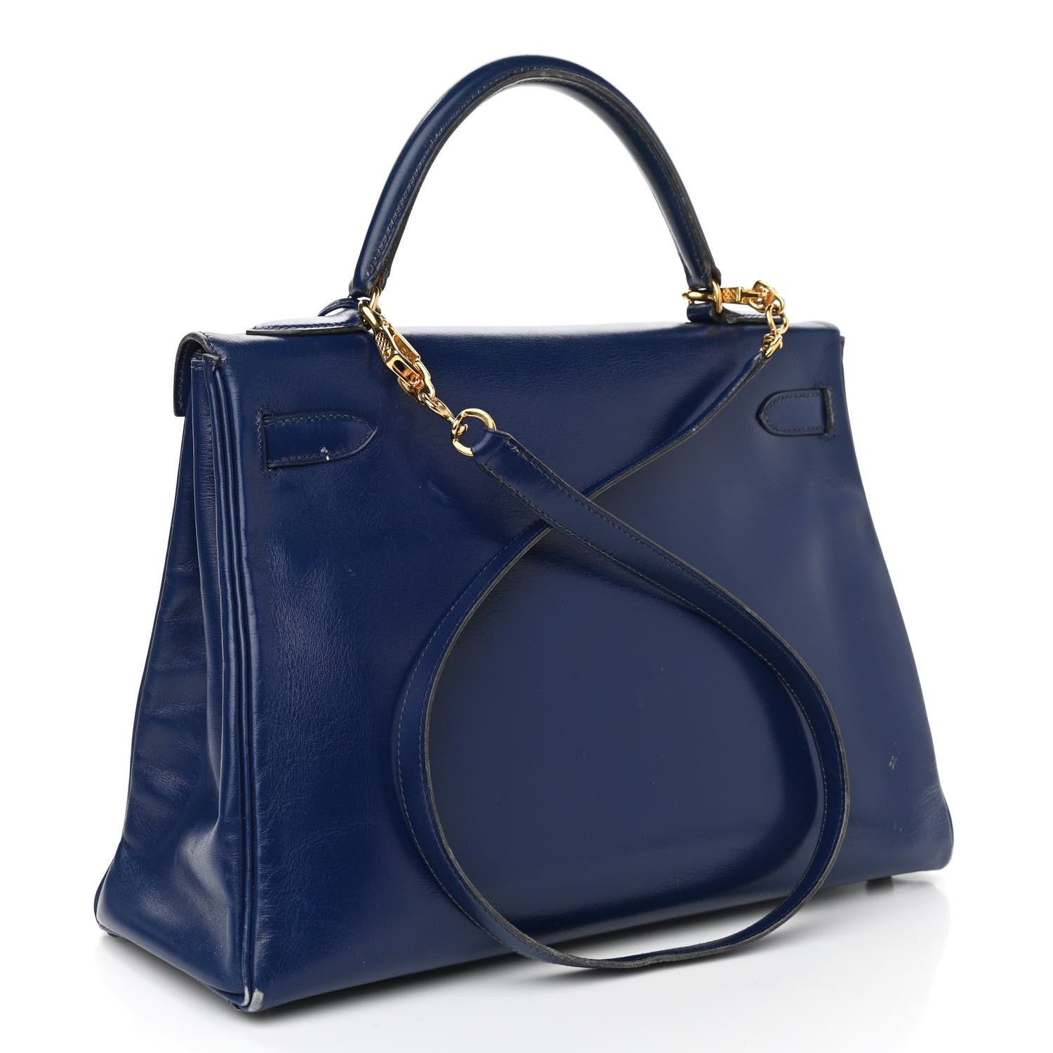 Hermes Box Kelly Retourne 32 Bleu Saphir 3 of 23