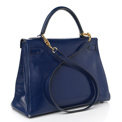 Hermes Box Kelly Retourne 32 Bleu Saphir 3 of 23