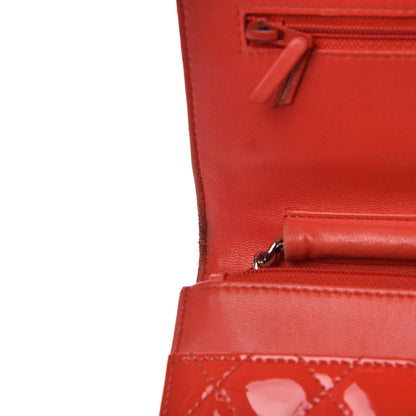 Chanel Patent Calfskin Quilted Reissue Wallet On Chain WOC Red 21 of 22