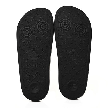 Gucci GG Supreme Monogram Strawberry Slide Sandals 36 Beige Multicolor 5 of 7