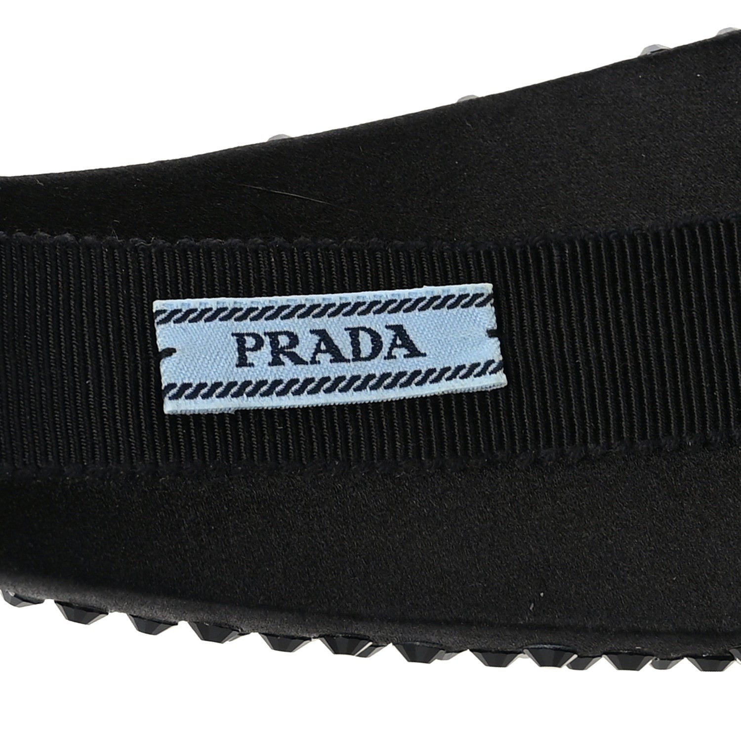 Prada Satin Crystal Embellished Headband Black 5 of 5