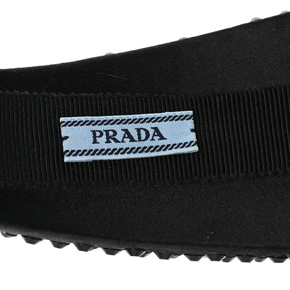 Prada Satin Crystal Embellished Headband Black 5 of 5