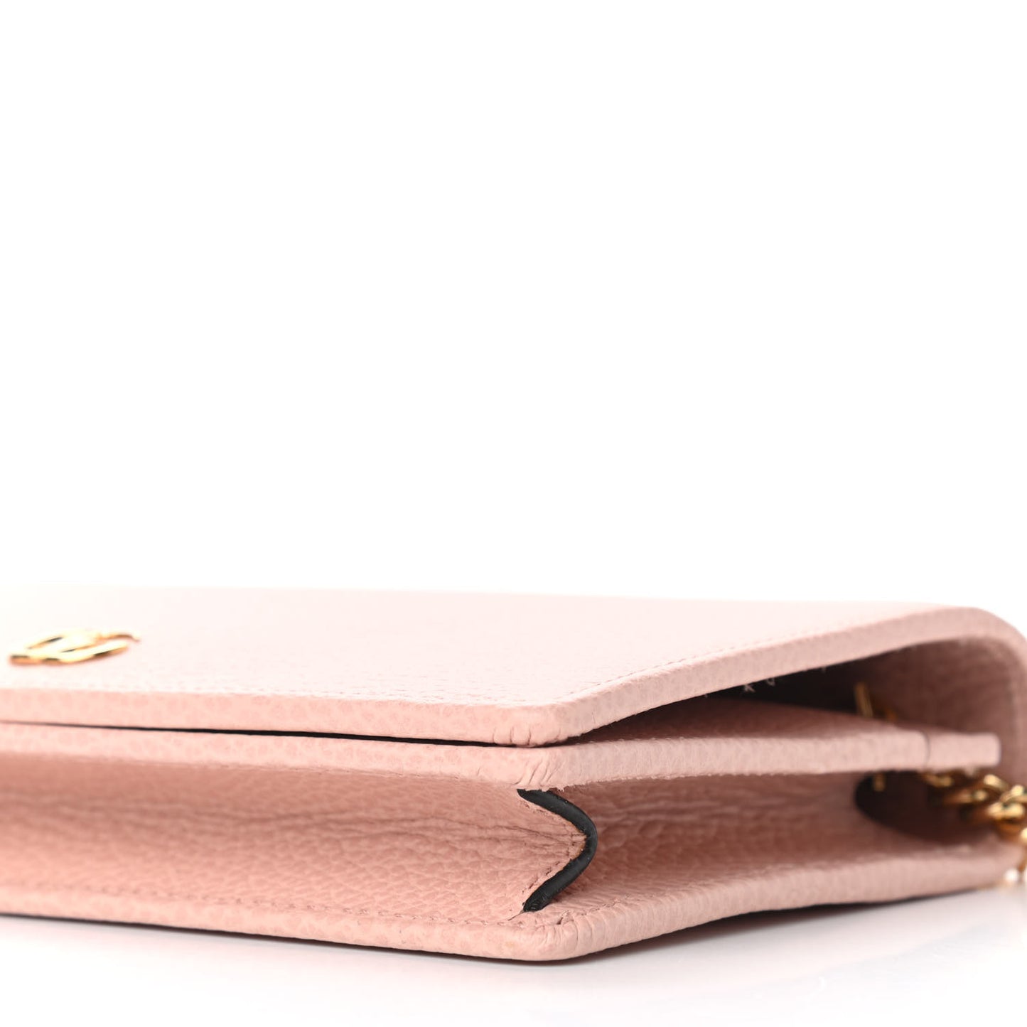 Dollar Calfskin Mini GG Marmont Chain Wallet Perfect Pink