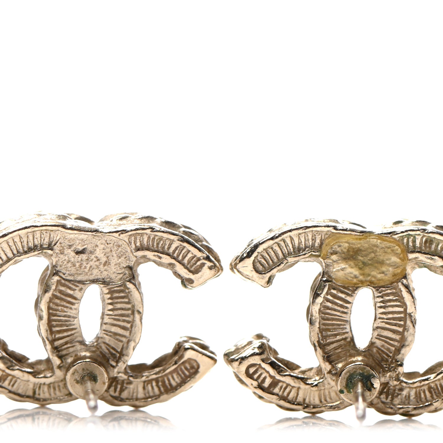 Chanel Pearl CC Earrings Gold 4 of 4
