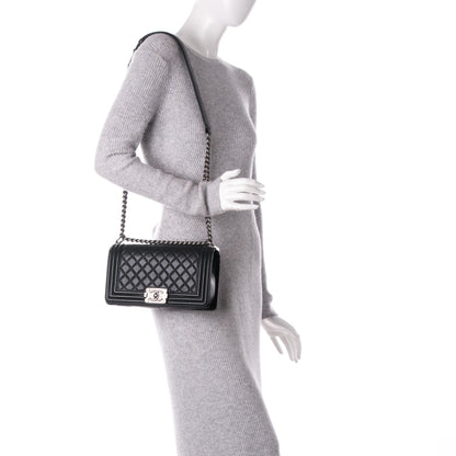 Chanel Caviar Quilted Medium Boy Flap Black 2 of 8
