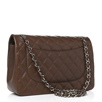 Chanel Caviar Quilted Jumbo Double Flap Brown 2 of 4