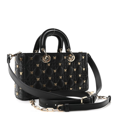 Christian Dior Lambskin Butterfly Cannage Lady D-Joy Black 3 of 10