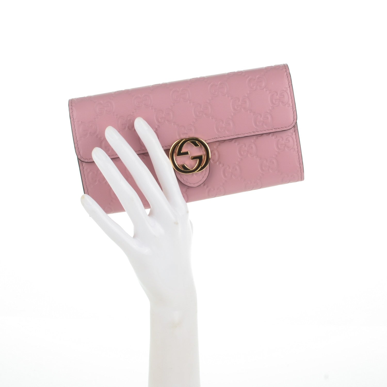 Gucci Guccissima Signature Icon Continental Wallet Carmine Rose 2 of 6